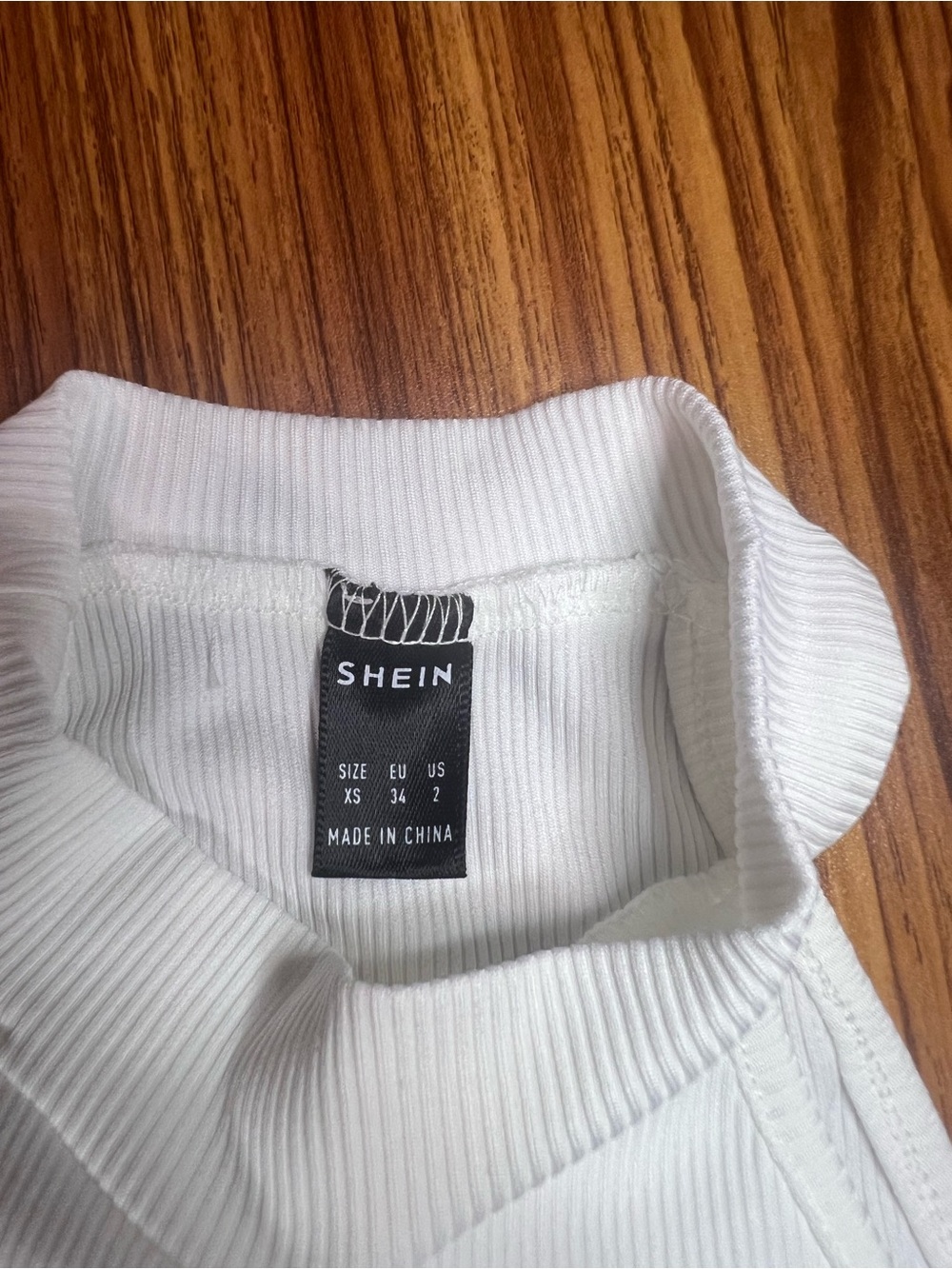 SHEIN White Ribbed Tank Top